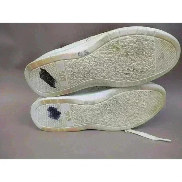 SAS Free Time White Leather Lace Up Walking Work Nurse Shoes Women's 6.5 M - Picture 12 of 14